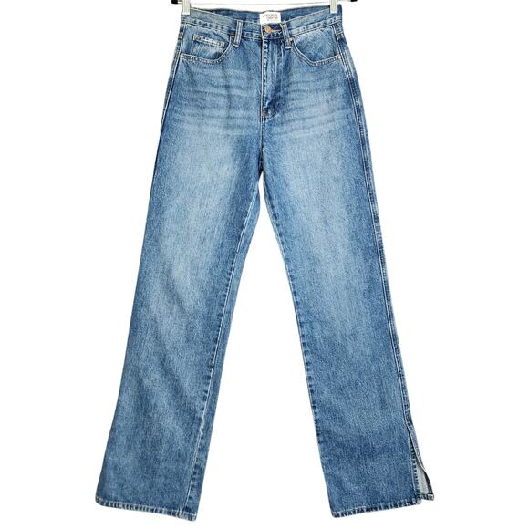 Insane Gene Womens Split Ankle Jeans Size 5 / 26 High Rise Medium Wash Denim - Picture 2 of 15